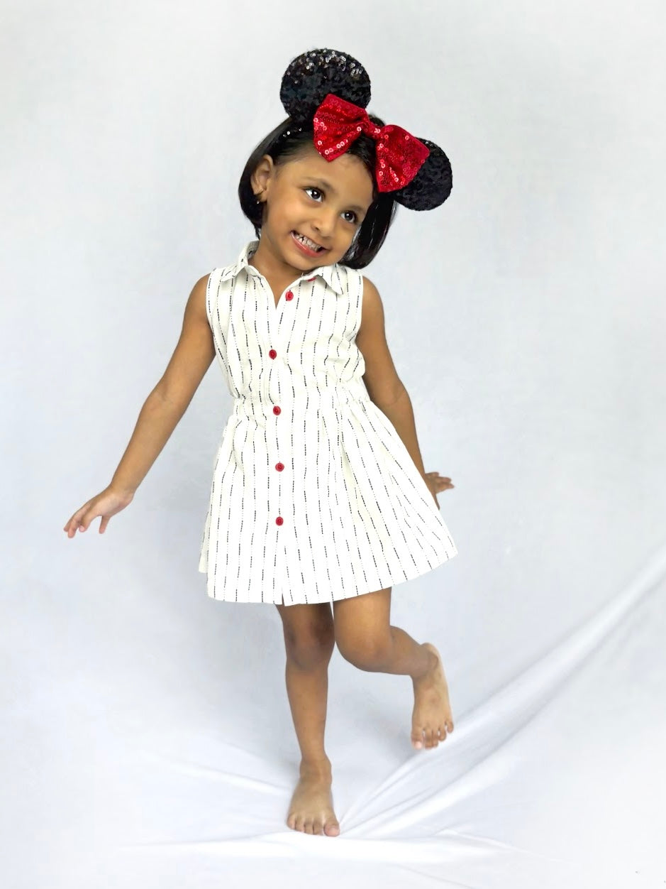 Royal Button Down Dress